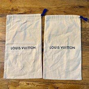 (2) Authentic Louis Vuitton Dust Bags 15x9